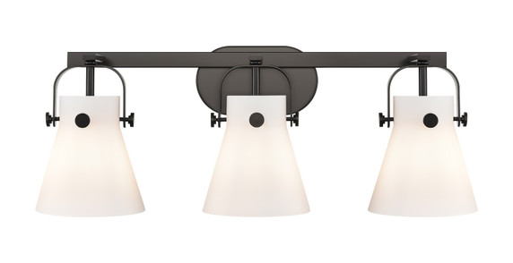 Bathroom Fixtures Three Lights by Innovations ( 405 | 423-3W-BK-G411-6WH Downtown Urban ) 