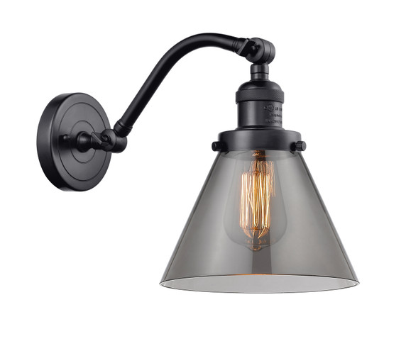 Sconces Single Glass by Innovations ( 405 | 515-1W-BK-G43-LED Franklin Restoration ) 
