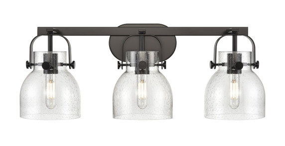 Bathroom Fixtures Three Lights by Innovations ( 405 | 423-3W-BK-G412-6SDY Downtown Urban ) 