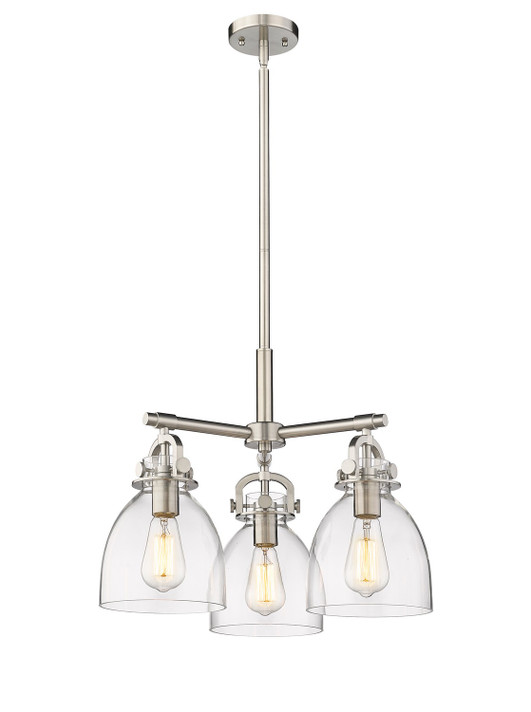 Mini Chandeliers Glass Shade by Innovations ( 405 | 410-3CR-SN-G412-7CL Downtown Urban ) 
