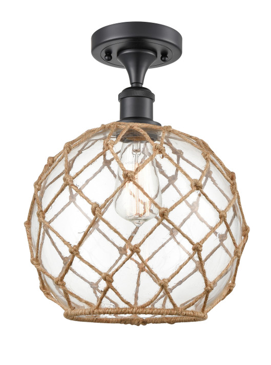 Semi-Flush Mts. Glass Down by Innovations ( 405 | 516-1C-BK-G122-10RB-LED Ballston ) 