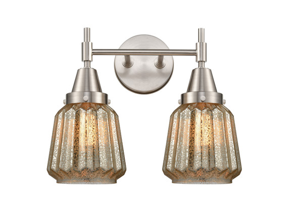 Bathroom Fixtures Two Lights by Innovations ( 405 | 447-2W-SN-G146-LED Caden ) 