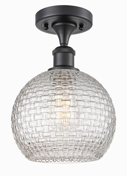 Semi-Flush Mts. Glass Down by Innovations ( 405 | 516-1C-BK-G122C-8CL Ballston ) 