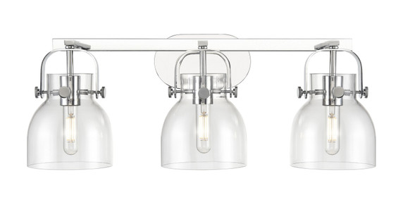 Bathroom Fixtures Three Lights by Innovations ( 405 | 423-3W-PC-G412-6CL Downtown Urban ) 
