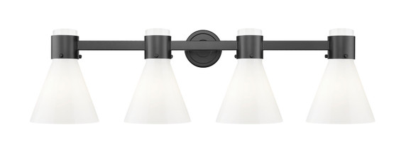Bathroom Fixtures Four Lights by Innovations ( 405 | 464-4W-BK-G464C-7GW Downtown Urban ) 