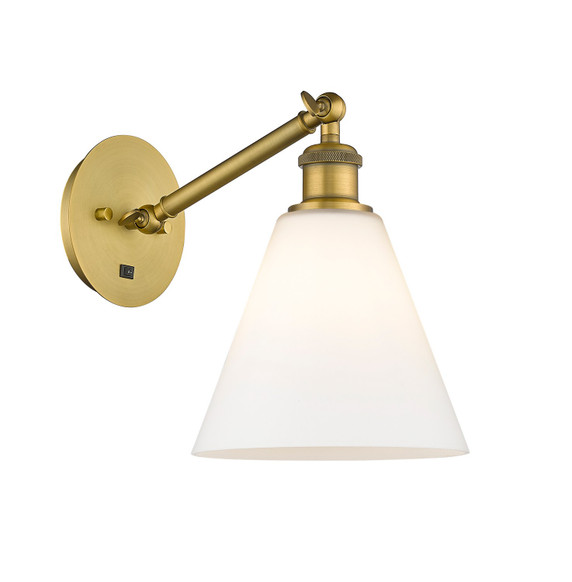 Sconces Single Glass by Innovations ( 405 | 317-1W-BB-GBC-81 Ballston ) 