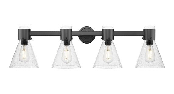 Bathroom Fixtures Four Lights by Innovations ( 405 | 464-4W-BK-G464C-7SDY Downtown Urban ) 