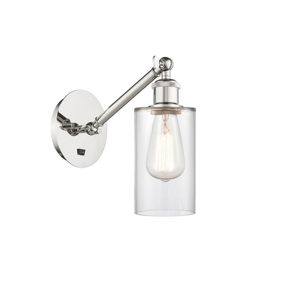 Sconces Single Glass by Innovations ( 405 | 317-1W-PN-G802 Ballston ) 