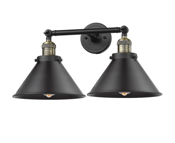 Bathroom Fixtures Two Lights by Innovations ( 405 | 208-BAB-M10-BK-LED Franklin Restoration ) 