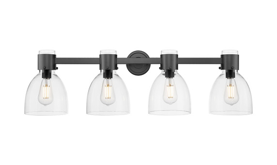 Bathroom Fixtures Four Lights by Innovations ( 405 | 464-4W-BK-G464D-7CL Downtown Urban ) 