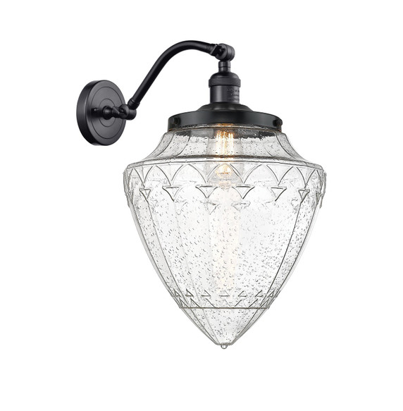 Sconces Single Glass by Innovations ( 405 | 515-1W-BK-G664-12 Franklin Restoration ) 
