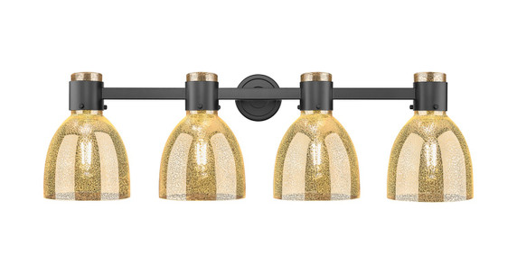 Bathroom Fixtures Four Lights by Innovations ( 405 | 464-4W-BK-G464D-7ME Downtown Urban ) 