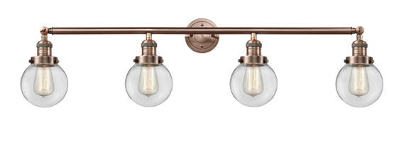 Bathroom Fixtures Four Lights by Innovations ( 405 | 215-AC-G202-6 Franklin Restoration ) 