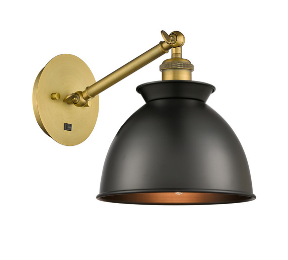 Sconces Metal by Innovations ( 405 | 317-1W-BB-M14-BK-LED Ballston ) 