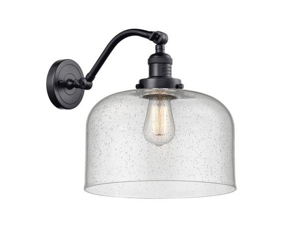 Sconces Single Glass by Innovations ( 405 | 515-1W-BK-G74-L-LED Franklin Restoration ) 