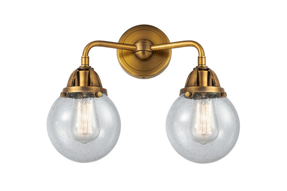 Bathroom Fixtures Two Lights by Innovations ( 405 | 288-2W-BB-G204-6-LED Nouveau 2 ) 