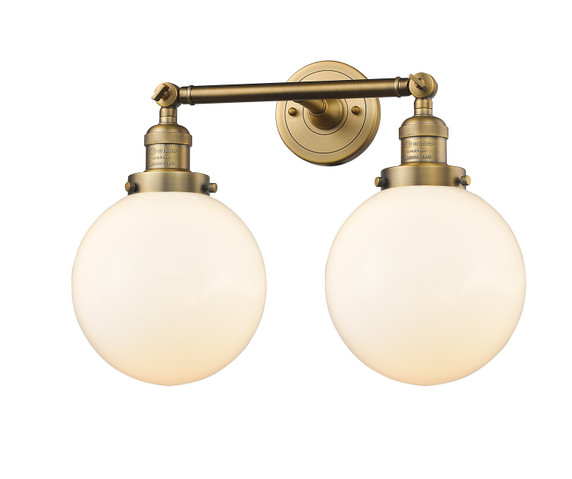Bathroom Fixtures Two Lights by Innovations ( 405 | 208-BB-G201-8-LED Franklin Restoration ) 