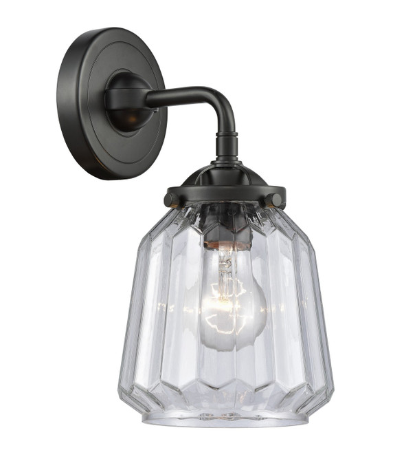 Sconces Single Glass by Innovations ( 405 | 284-1W-OB-G142-LED Nouveau ) 