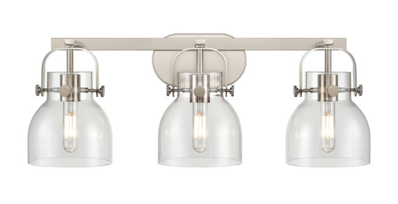 Bathroom Fixtures Three Lights by Innovations ( 405 | 423-3W-SN-G412-6CL Downtown Urban ) 