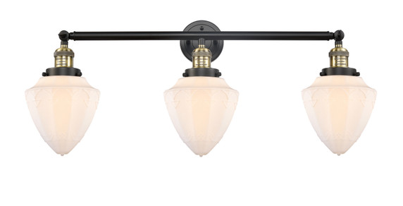 Bathroom Fixtures Three Lights by Innovations ( 405 | 205-BAB-G661-7 Franklin Restoration ) 