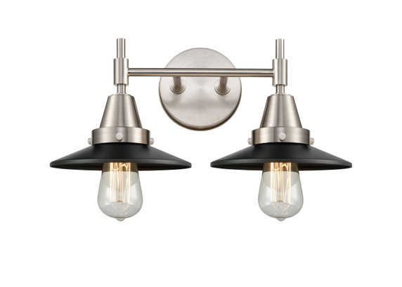 Bathroom Fixtures Two Lights by Innovations ( 405 | 447-2W-SN-M6-BK-LED Caden ) 