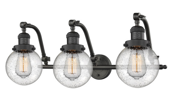 Bathroom Fixtures Three Lights by Innovations ( 405 | 515-3W-OB-G204-6 Franklin Restoration ) 