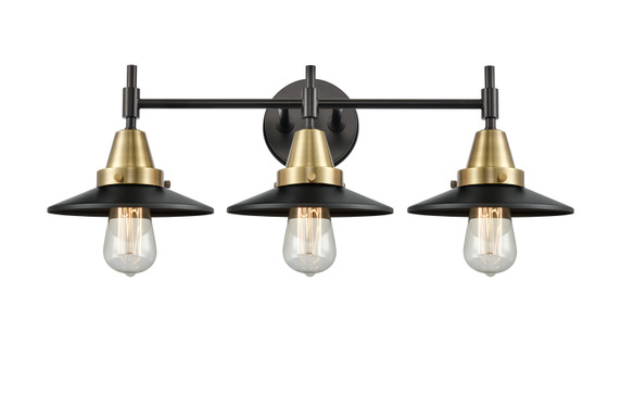 Bathroom Fixtures Three Lights by Innovations ( 405 | 447-3W-BAB-M6-BK Caden ) 