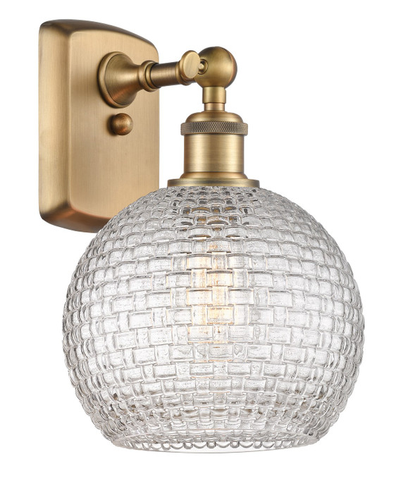 Sconces Single Glass by Innovations ( 405 | 516-1W-BB-G122C-8CL Ballston ) 