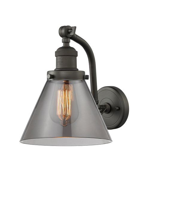Sconces Single Glass by Innovations ( 405 | 515-1W-OB-G43-LED Franklin Restoration ) 