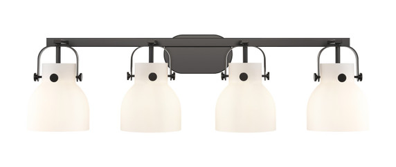 Bathroom Fixtures Four Lights by Innovations ( 405 | 423-4W-BK-G412-6WH Downtown Urban ) 