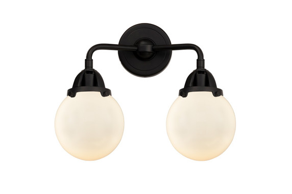 Bathroom Fixtures Two Lights by Innovations ( 405 | 288-2W-BK-G201-6-LED Nouveau 2 ) 