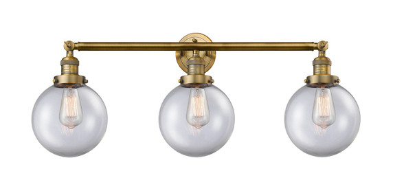 Bathroom Fixtures Three Lights by Innovations ( 405 | 205-BB-G202-8-LED Franklin Restoration ) 