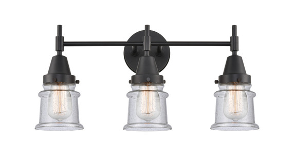 Bathroom Fixtures Three Lights by Innovations ( 405 | 447-3W-BK-G184S-LED Caden ) 