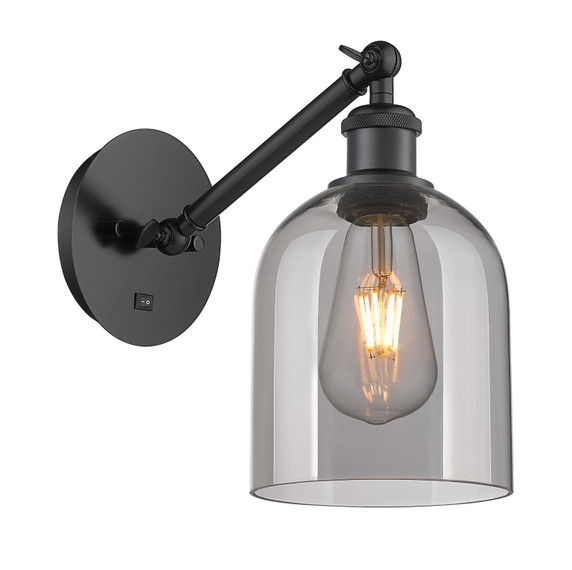 Sconces Single Glass by Innovations ( 405 | 317-1W-BK-G558-6SM Ballston ) 