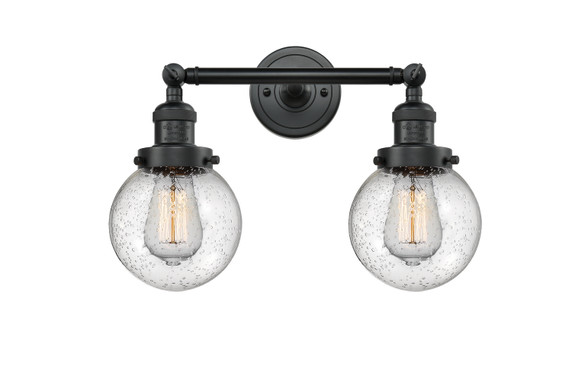 Bathroom Fixtures Two Lights by Innovations ( 405 | 208-BK-G204-6 Franklin Restoration ) 