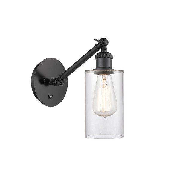 Sconces Single Glass by Innovations ( 405 | 317-1W-BK-G802-LED Ballston ) 