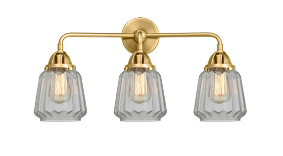 Bathroom Fixtures Three Lights by Innovations ( 405 | 288-3W-SG-G142-LED Nouveau 2 ) 