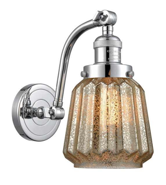 Sconces Single Glass by Innovations ( 405 | 515-1W-PC-G146-LED Franklin Restoration ) 