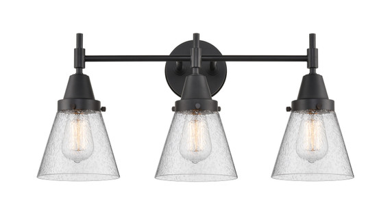 Bathroom Fixtures Three Lights by Innovations ( 405 | 447-3W-BK-G64-LED Caden ) 