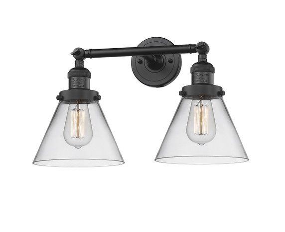 Bathroom Fixtures Two Lights by Innovations ( 405 | 208-BK-G42-LED Franklin Restoration ) 