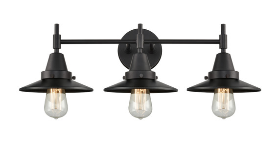 Bathroom Fixtures Three Lights by Innovations ( 405 | 447-3W-BK-M6-BK Caden ) 