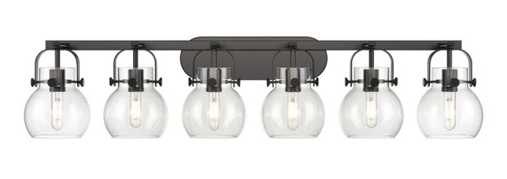 Bathroom Fixtures Five+Lights by Innovations ( 405 | 423-6W-BK-G410-6CL Downtown Urban ) 