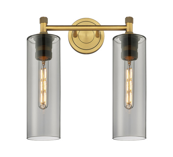 Bathroom Fixtures Two Lights by Innovations ( 405 | 434-2W-BB-G434-12SM Downtown Urban ) 