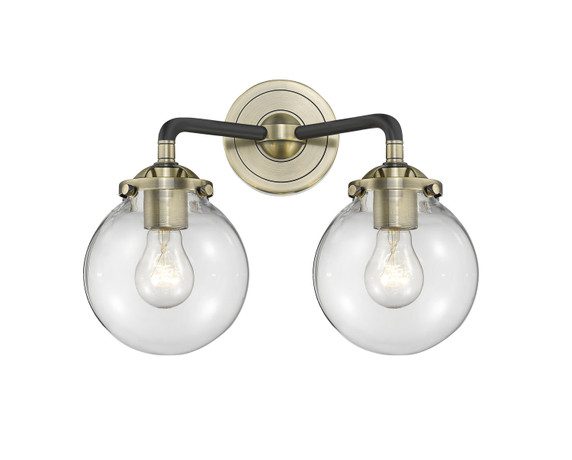 Bathroom Fixtures Two Lights by Innovations ( 405 | 284-2W-BAB-G202-6-LED Nouveau ) 