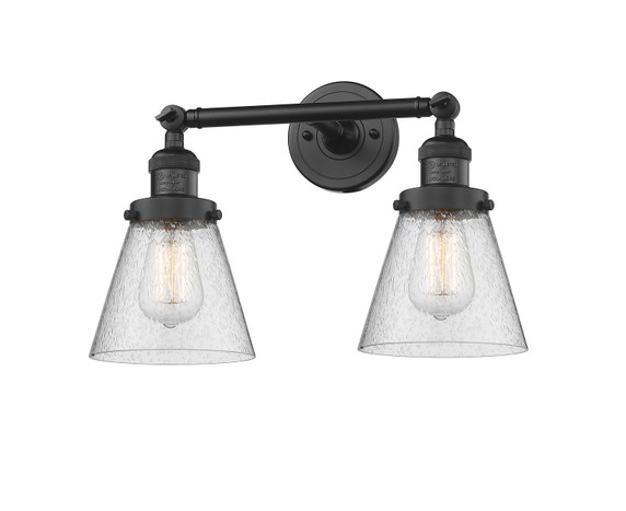 Bathroom Fixtures Two Lights by Innovations ( 405 | 208-BK-G64 Franklin Restoration ) 