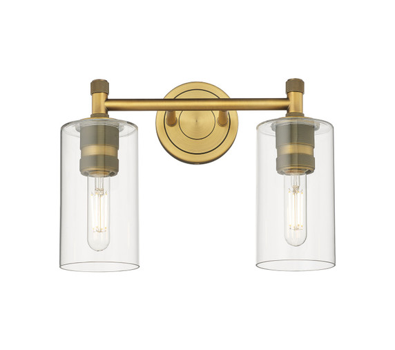 Bathroom Fixtures Two Lights by Innovations ( 405 | 434-2W-BB-G434-7CL Downtown Urban ) 