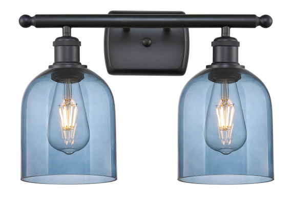 Bathroom Fixtures Two Lights by Innovations ( 405 | 516-2W-BK-G558-6BL Ballston ) 