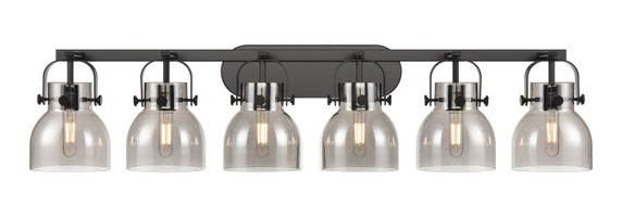 Bathroom Fixtures Five+Lights by Innovations ( 405 | 423-6W-BK-G412-6SM Downtown Urban ) 
