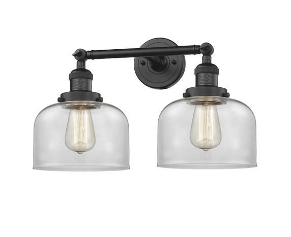 Bathroom Fixtures Two Lights by Innovations ( 405 | 208-BK-G72-LED Franklin Restoration ) 