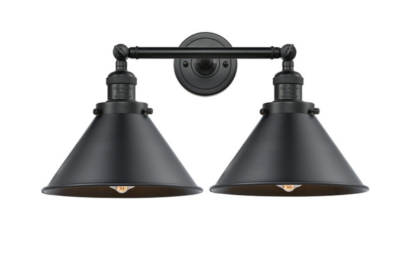 Bathroom Fixtures Two Lights by Innovations ( 405 | 208-BK-M10-BK-LED Franklin Restoration ) 
